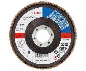 BOSCH Listkowa tarcza szlifierska X431, Standard for Metal, 115 mm, 22,23 mm,80 2608603654